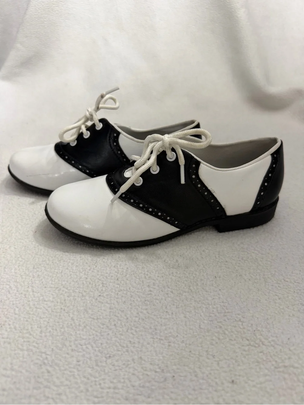 s Black & White Two-Tone Saddle Dress Shoes